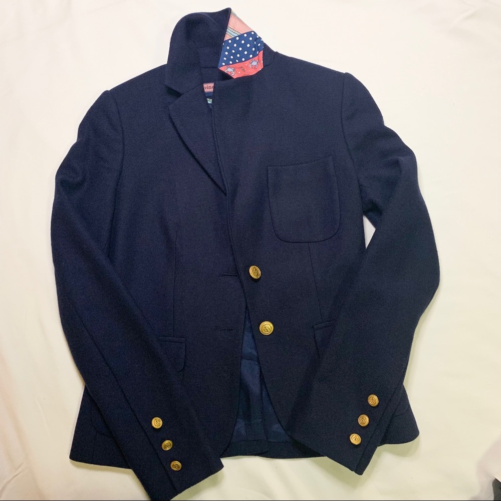 Vineyard Vines Navy Wool Blazer